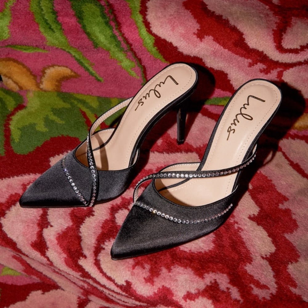 Lulus Yakie Black Suede Pointed-Toe Mule Pumps
